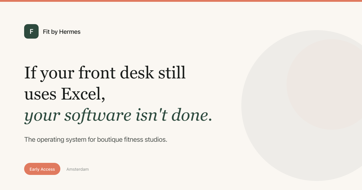 Fit by Hermes studio operations positioning